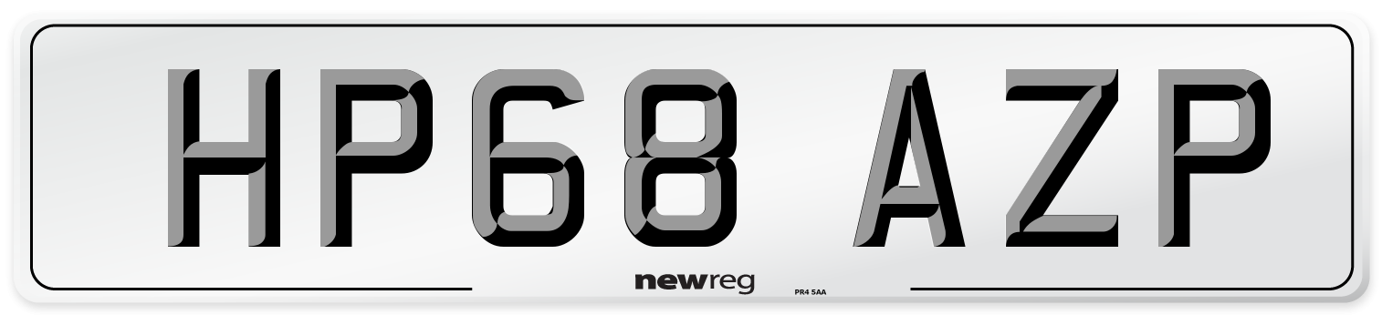 HP68 AZP Number Plate from New Reg